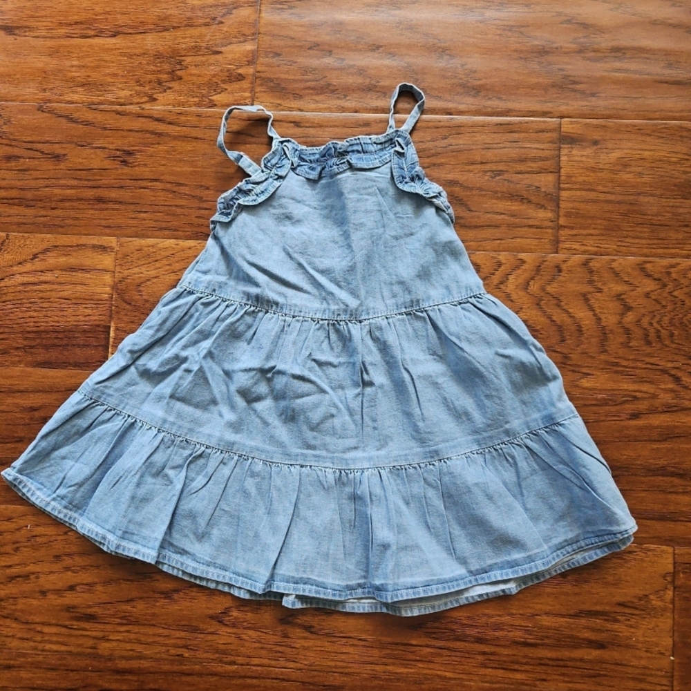 NEW Children's Place 2T Toddler Girl Denim Blue Tiered Sleeveless Dress